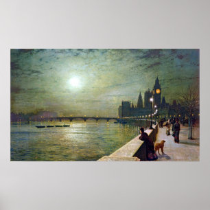 Póster Reflexiones de Juan Atkinson Grimshaw en el Thames