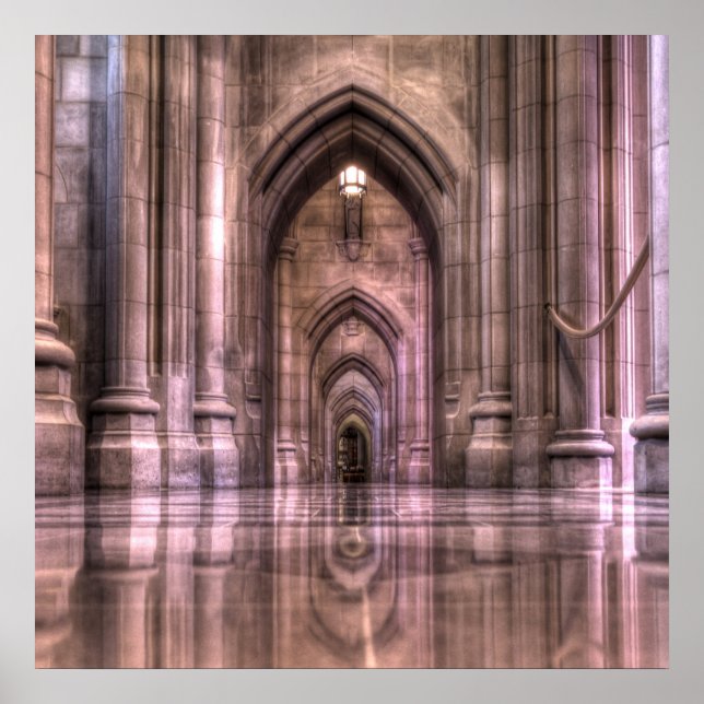 Póster Reflexiones de la Catedral Nacional de Washington (Frente)