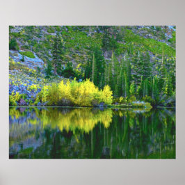 Póster Reflexiones de otoño en los lagos gemelos