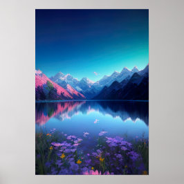 Póster Reflexiones de un mundo prístino