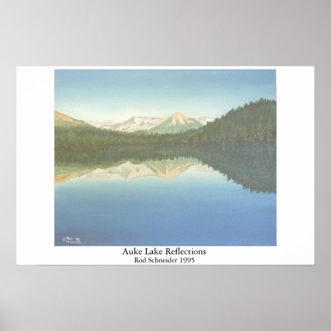 Póster Reflexiones del lago Auke (Frente)
