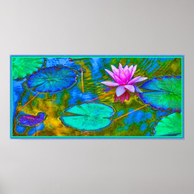 Póster Reflexiones Elegantes Namaste Yoga Lotus (Frente)
