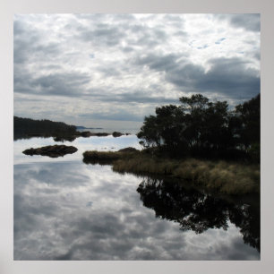 Póster Reflexiones espejo, Isla Sarah, Tasmania