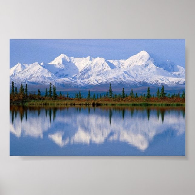 Póster Reflexiones majestuosas, Alaska (Frente)