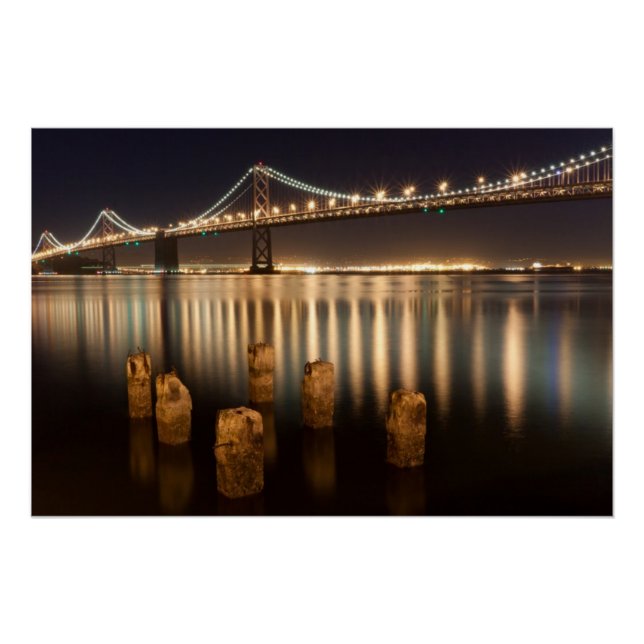 Póster Reflexiones nocturnas sobre el puente de la Bahía  (Anverso)