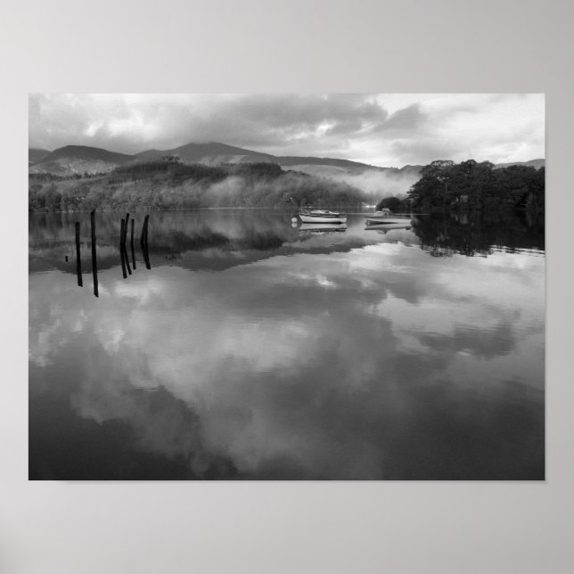 Póster Reflexiones sobre Derwentwater: Distrito Lake, Cum (Frente)