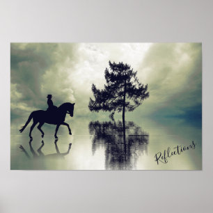 Póster Reflexiones sobre el clima tormentoso y el caballo