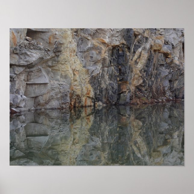 Póster Reflexiones sobre el Muro del Cliff Rock en la Nat (Frente)