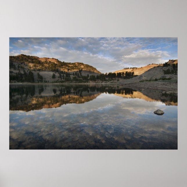 Póster Reflexiones sobre la puesta del sol en el lago Hel (Frente)