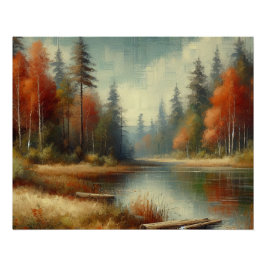 Póster Reflexiones sobre los bosques de otoño