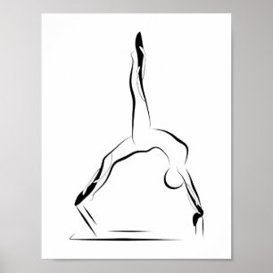 Póster Reformador mínimo de Pilates de la actitud de