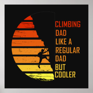 Póster refranes de papá de escalada de roca