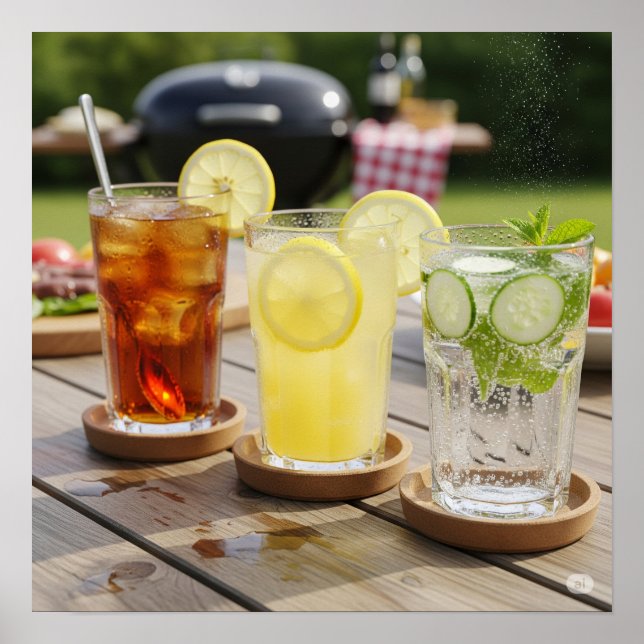 Póster Refrescamiento de bebidas de cocina (Frente)