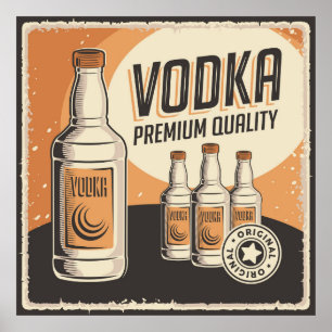 Póster refrescante bebida mancave home bar business