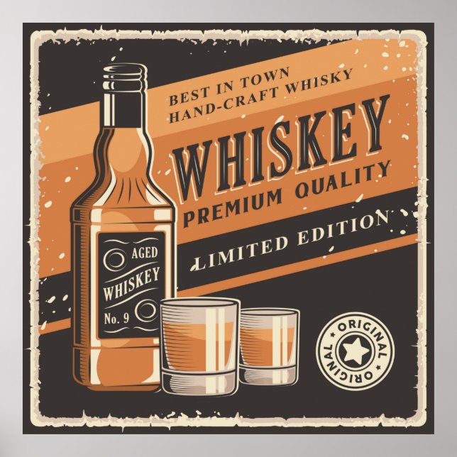 Póster refrescante bebida mancave home bar business (Frente)