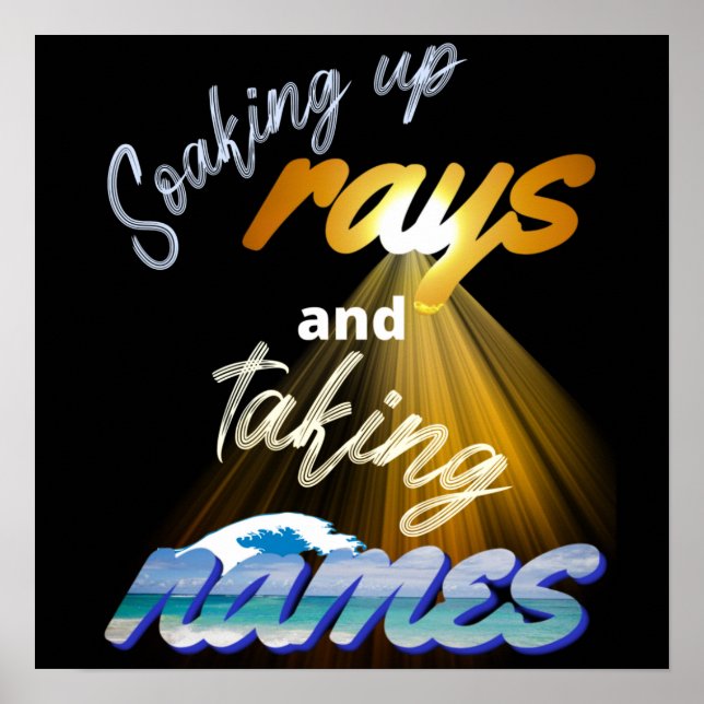 Póster Refrigeración por rayas y toma de nombres en veran (Frente)