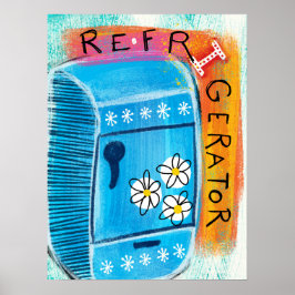 Póster Refrigerador Divertido Poster Wall Art - Cocina Cu
