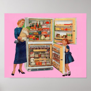 Póster refrigerator of plenty