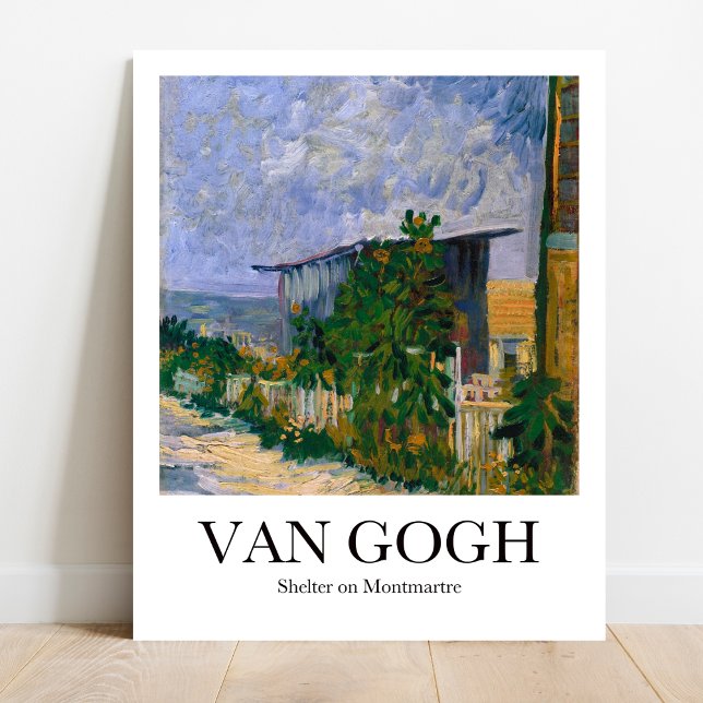 Póster Refugio en Montmartre por Vincent Van Gogh (Own a Van Gogh! "Shelter on Montmartre" poster. Bold colors, vivid scene)