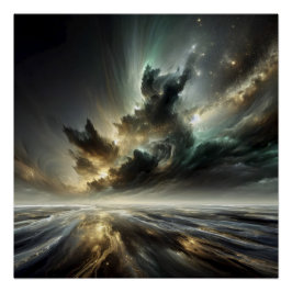 Póster Refugio entre estrellas y tormentas