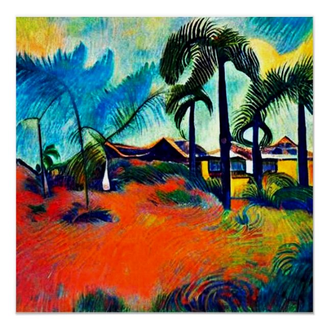 Póster Refugio entre palmeras 3 (Anverso)