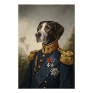Póster Regal Dog General Retrato Personalizado Digital Vi