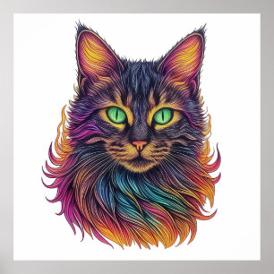 Póster Regal Gato Arcoiris