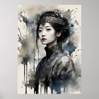 Póster Regal Portrait of a Young woman Poster