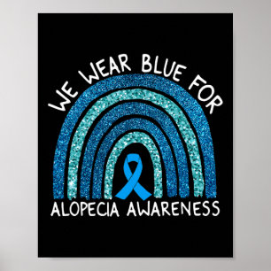 Póster Regala Azul Para Concienciar Sobre La Alopecia Arc
