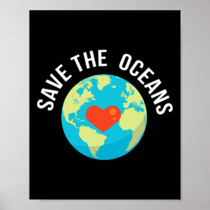 Póster Regala Salva Los Océanos Día de la Tierra Mundial