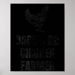 Póster Regalo angustiado para criador de pollos de traspa