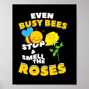 Póster Regalo apicultor Incluso abejas ocupadas