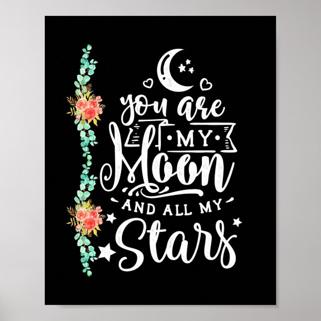 Póster Regalo boda | Eres Mi Luna Y Todas Las Estrellas (Frente)