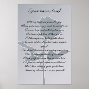 Póster Regalo boda para la novia y el novio