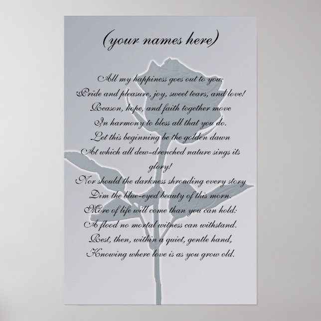 Póster Regalo boda para la novia y el novio (Frente)