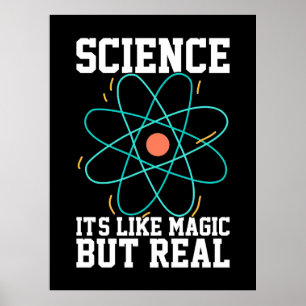 Póster Regalo científico   Ciencia Es Como La Magia