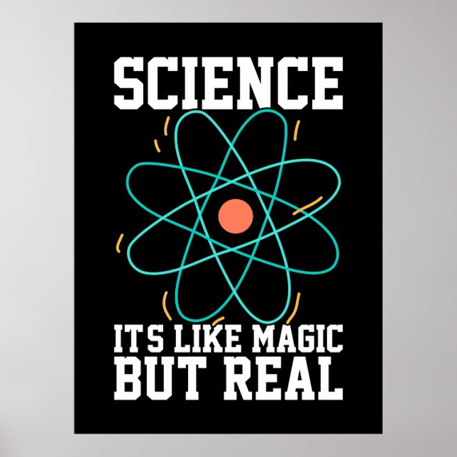 Póster Regalo científico | Ciencia Es Como La Magia (Frente)
