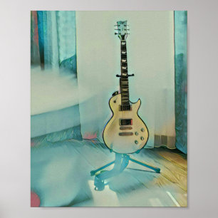 Póster regalo clásico de guitarra para papá