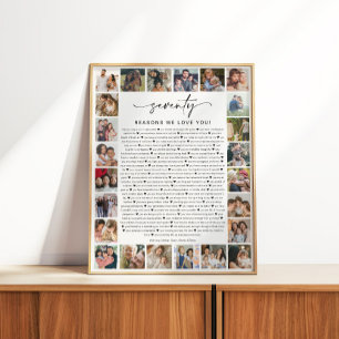 Póster Regalo conmemorativo de collage de fotos de 70 raz