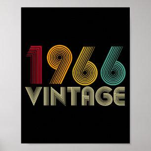 Póster Regalo Cumpleaños 60 60 Años Hombres Mujeres Retro