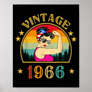 Póster Regalo Cumpleaños 60 60 Años Para Mujeres Retro Vi