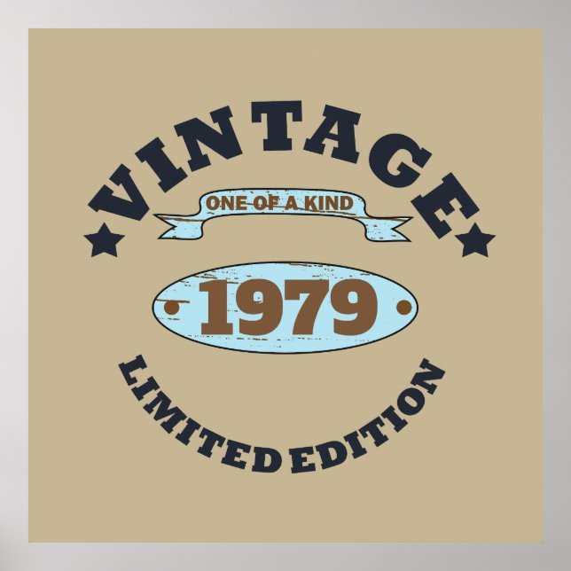 Póster Regalo de 45 años de antigüedad personalizado (Frente)