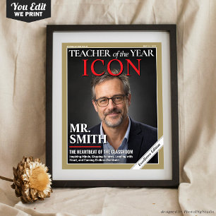 Póster Regalo de Agradecimiento a Maestros, Portada de Re