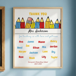 Póster Regalo de agradecimiento personalizado para el pro