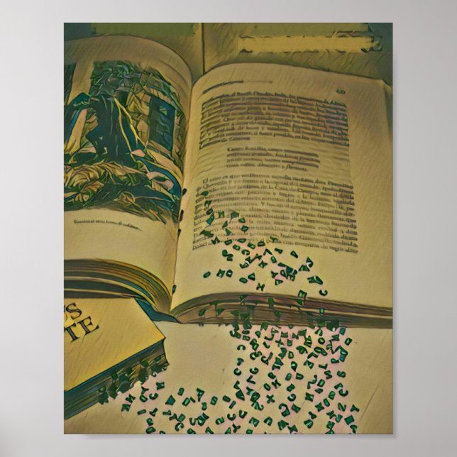 Póster Regalo de amante de la biblioteca (Frente)