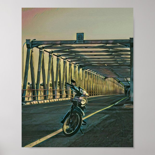 Póster Regalo de amante de la motocicleta (Frente)