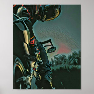Póster regalo de amante de las carreras de motocicletas