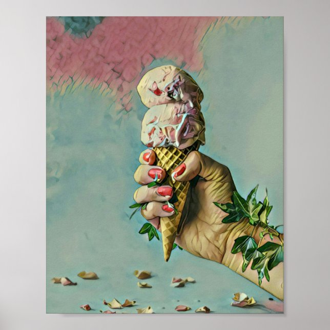 Póster Regalo de amante de los helados (Frente)
