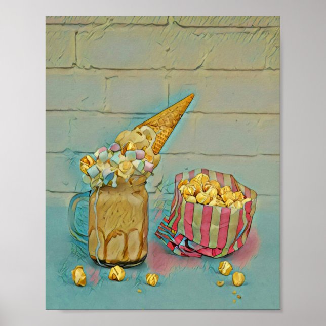 Póster Regalo de amante de los helados (Frente)