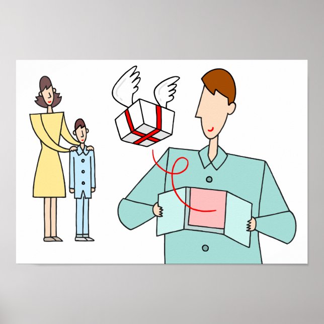 Póster Regalo de amor que conecta vidas. (Frente)